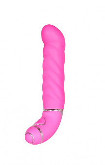 Розовый силиконовый вибростимулятор точки G PURRFECT SILICONE 6INCH 10FUNCTIONS - 15 см., Dream Toys