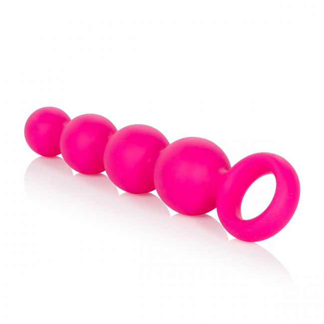 Розовая анальная цепочка Booty Beads - 15,3 см., California Exotic Novelties Розовая анальная цепочка Booty Beads - 15,3 см., California Exotic Novelties