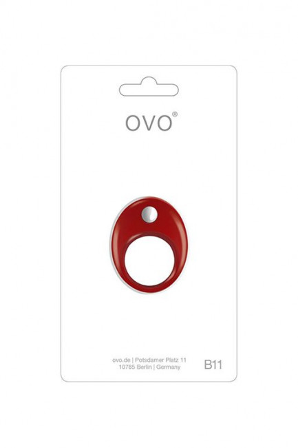 Красное эрекционное виброкольцо B11, OVO