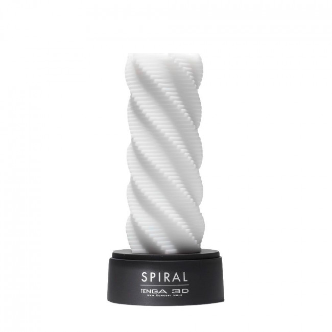 Белый 3D мастурбатор SPIRAL, Tenga