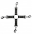 Черный крестообразный фиксатор 4-way Leather Hogtie Cross Hogtie Черный крестообразный фиксатор 4-way Leather Hogtie Cross Hogtie