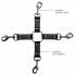 Черный крестообразный фиксатор 4-way Leather Hogtie Cross Hogtie Черный крестообразный фиксатор 4-way Leather Hogtie Cross Hogtie