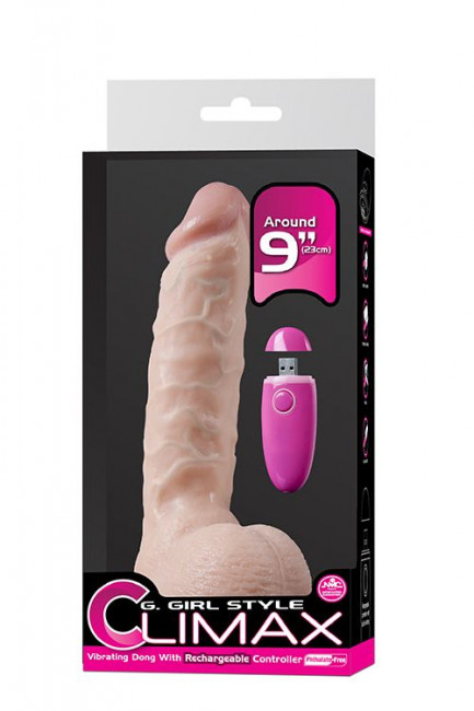 Телесный перезаряжаемый вибратор G-GIRL 9INCH PVC RECHARGEABLE VIBRATOR - 23 см., NMC Телесный перезаряжаемый вибратор G-GIRL 9INCH PVC RECHARGEABLE VIBRATOR - 23 см., NMC