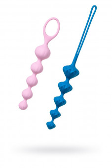 Набор из 2 цветных анальных цепочек Satisfyer Beads, Satisfyer