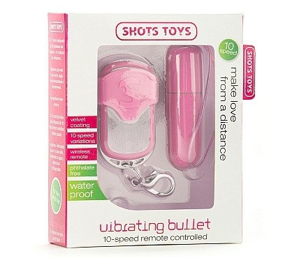 Вибропуля  Remote Vibrating Bullet розового цвета, Shots Media BV