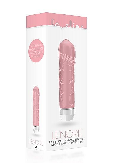 Розовый вибратор Lenore с тонкими венками - 14,5 см., Shots Media BV Розовый вибратор Lenore с тонкими венками - 14,5 см., Shots Media BV