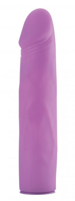 Фиолетовый страпон Deluxe Silicone Strap On 10 Inch - 25 см., Shots Media BV