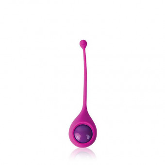 Ярко-розовый вагинальный шарик со смещенным центром тяжести Cosmo, Bior toys