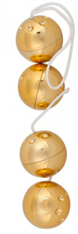 Золотистые вагинальные шарики Lust Kette