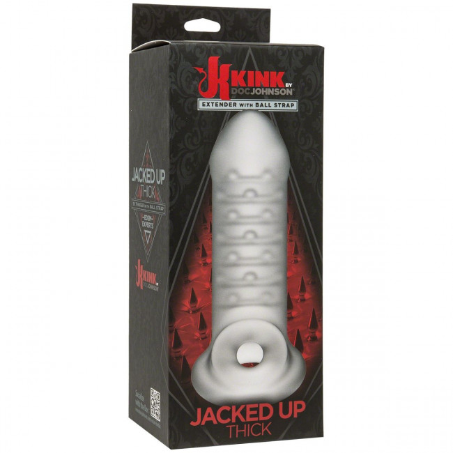 Утолщающая насадка Jacked Up Extender with Ball Strap Thick, Doc Johnson