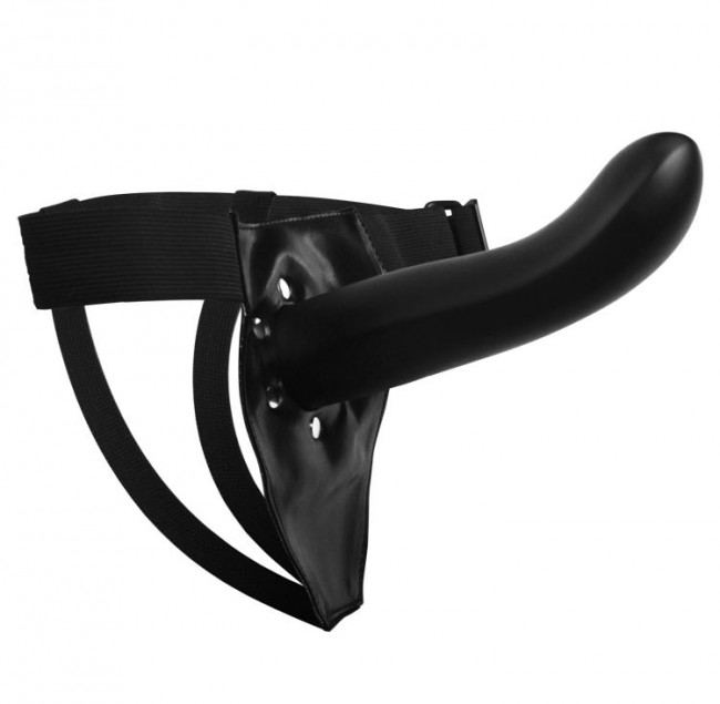 Чёрный полый страпон Vixen G-Spot Hollow Strap On Harness - 17,8 см., XR Brands Чёрный полый страпон Vixen G-Spot Hollow Strap On Harness - 17,8 см., XR Brands