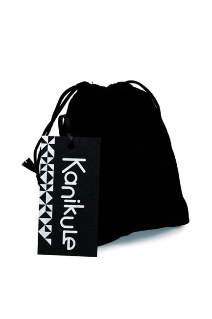 Золотистая алюминиевая анальная пробка с светло-зеленым кристаллом - 7 см., Kanikule