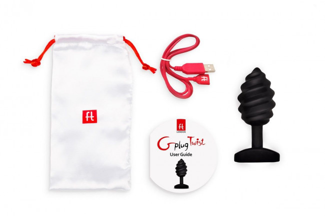 Витая анальная пробка Gplug Twist - 10,5 см., Fun Toys