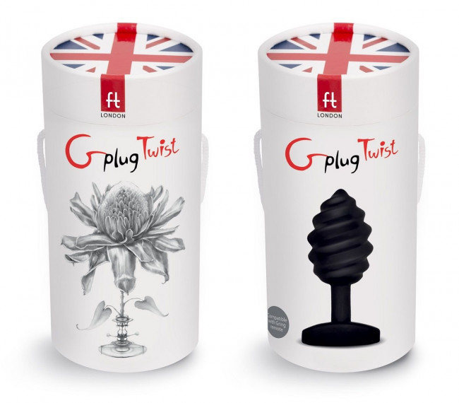 Витая анальная пробка Gplug Twist - 10,5 см., Fun Toys