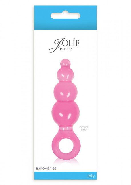 Малая розовая анальная пробка Jolie - Ripples, NS Novelties