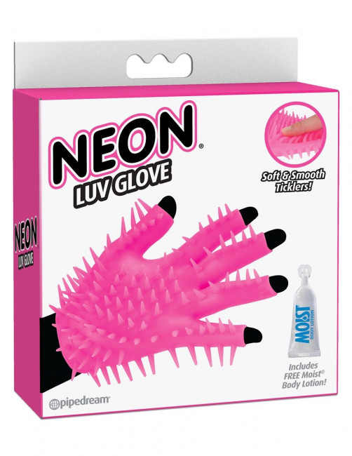 Розовая перчатка для мастурбации Luv Glove, Pipedream