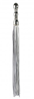 Белая плетка Luxury Whip 18k-Whitegold plated White с покрытой белым золотом рукоятью, Shots Media BV