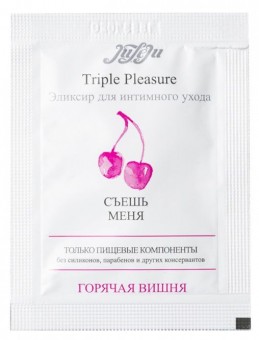 Эликсир для интимного ухода Triple Pleasure "Горячая вишня" - 3 мл.