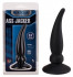 Чёрная пробка ASS JACKER для анальной стимуляции - 12 см., Dream Toys