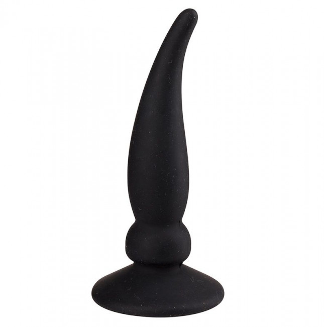 Чёрная пробка ASS JACKER для анальной стимуляции - 12 см., Dream Toys