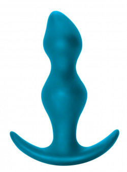 Бирюзовая фигурная анальная пробка Fantasy - 12,5 см., Lola toys