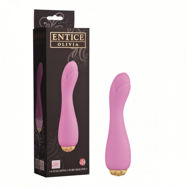 Нежно-розовый вибратор-бутон Entice Olivia - 16,5 см., California Exotic Novelties Нежно-розовый вибратор-бутон Entice Olivia - 16,5 см., California Exotic Novelties