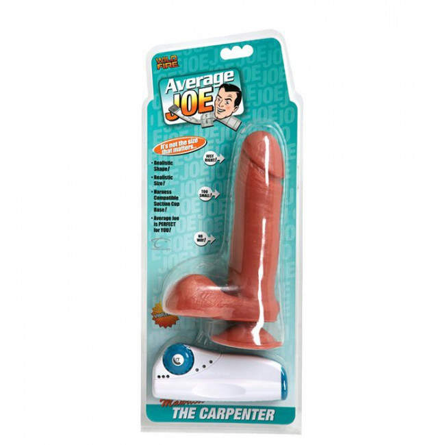 Реалистичный вибратор Average Joe The Carpenter Mauricio Vibrating - 17 см., Topco Sales Реалистичный вибратор Average Joe The Carpenter Mauricio Vibrating - 17 см., Topco Sales