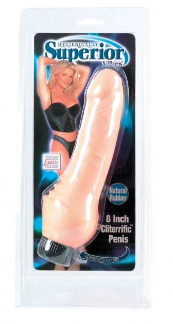 Реалистичный вибратор Hygienically Superior Vibes 7.75" Cliteriffic - 22 см., California Exotic Novelties