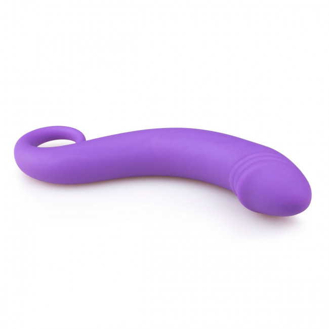 Фиолетовый анальный фаллоимитатор Curved Dong - 17,5 см. Фиолетовый анальный фаллоимитатор Curved Dong - 17,5 см.
