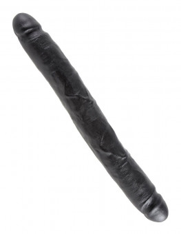 Чёрный двусторонний фаллоимитатор 12" Slim Double Dildo - 30 см., Pipedream