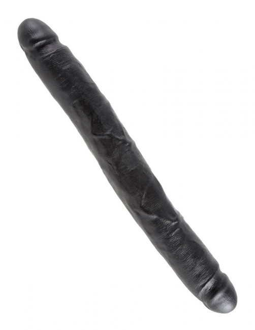 Чёрный двусторонний фаллоимитатор 12" Slim Double Dildo - 30 см., Pipedream Чёрный двусторонний фаллоимитатор 12" Slim Double Dildo - 30 см., Pipedream