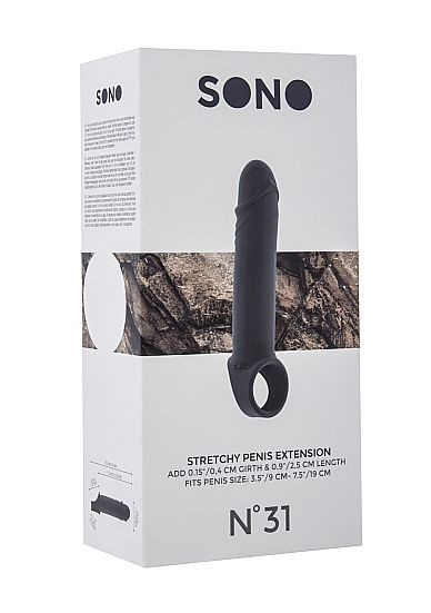Серая удлиняющая насадка Stretchy Penis Extension No.31, Shots Media BV