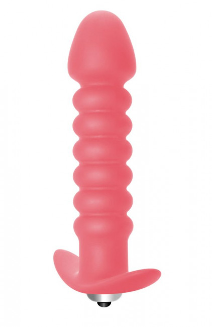 Розовая анальная вибропробка Twisted Anal Plug - 13 см., Lola toys Розовая анальная вибропробка Twisted Anal Plug - 13 см., Lola toys