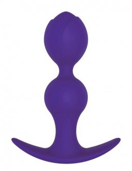 Фиолетовая силиконовая анальная втулка - 11 см., Bior toys