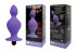 Фиолетовая анальная вибровтулка конической формы - 10 см., Bior toys