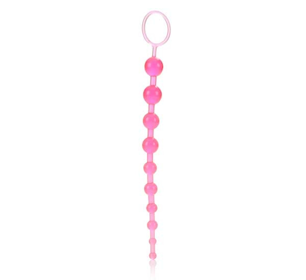 Розовая анальная цепочка X-10 BEADS - 28 см., California Exotic Novelties Розовая анальная цепочка X-10 BEADS - 28 см., California Exotic Novelties