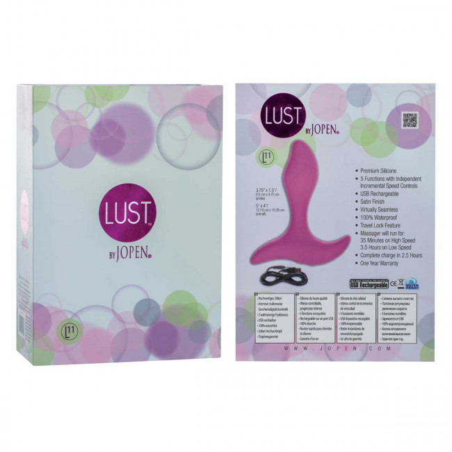 Розовый массажер простаты Lust by JOPEN L11, Jopen