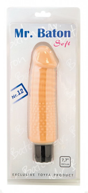 Водонепроницаемый вибратор Mr.Baton Soft №12 - 19,5 см., ToyFa Водонепроницаемый вибратор Mr.Baton Soft №12 - 19,5 см., ToyFa