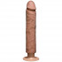 Кофейный вибратор-реалистик The Realistic Cock ULTRASKYN Without Balls Vibrating 10” - 29,2 см., Doc Johnson