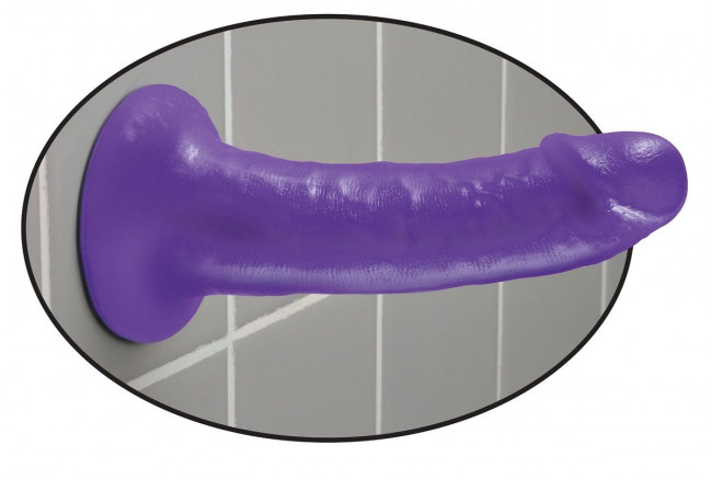 Фиолетовый фаллоимитатор 6" Slim Dillio - 17 см., Pipedream