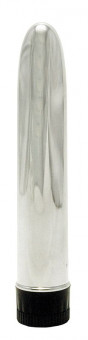 Серебристый вибратор TOTAL SILVER - 17 см., Seven Creations