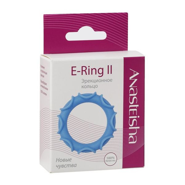Голубое эрекционное кольцо E-Ring II, Anasteisha Голубое эрекционное кольцо E-Ring II, Anasteisha