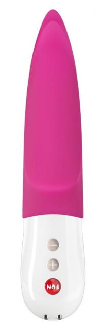 Малиновый вибратор Volta с раздвоенным кончиком - 18,9 см., Fun Factory