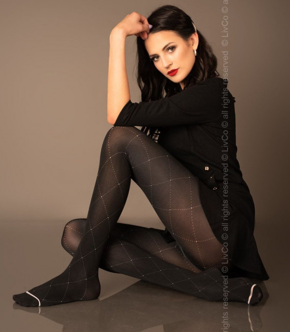 Уютные женские колготки Nerinas с геометрическим рисунком, Livia Corsetti
