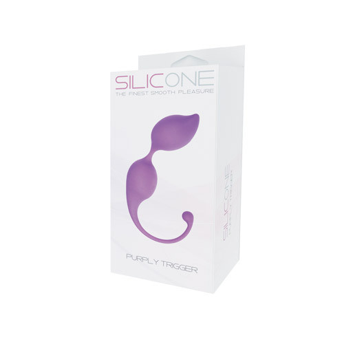 Фиолетовые вагинальные шарики TRIGGER SILICONE PURPLY, Toyz4lovers