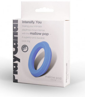 Гладкое эрекционное кольцо голубого цвета Mallow Pop, Seven Creations