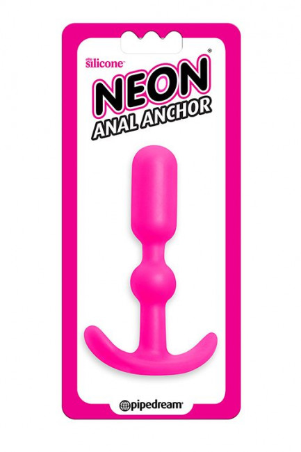 Розовая силиконовая анальная пробка Anal Anchor - 10,2 см., Pipedream
