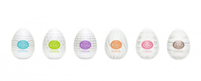 Набор из 6 мастурбаторов-яиц Tenga EGG Strong Sensations с различными рельефом, Tenga Набор из 6 мастурбаторов-яиц Tenga EGG Strong Sensations с различными рельефом, Tenga