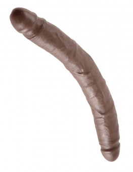 Коричневый двусторонний фаллоимитатор 12" Slim Double Dildo - 30 см., Pipedream
