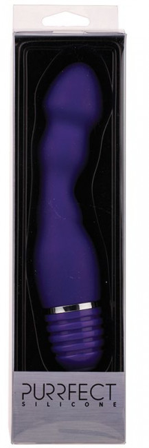 Фиолетовый вибромассажер для анальной стимуляции PURRFECT SILICONE ANAL VIBE - 15 см., Dream Toys Фиолетовый вибромассажер для анальной стимуляции PURRFECT SILICONE ANAL VIBE - 15 см., Dream Toys